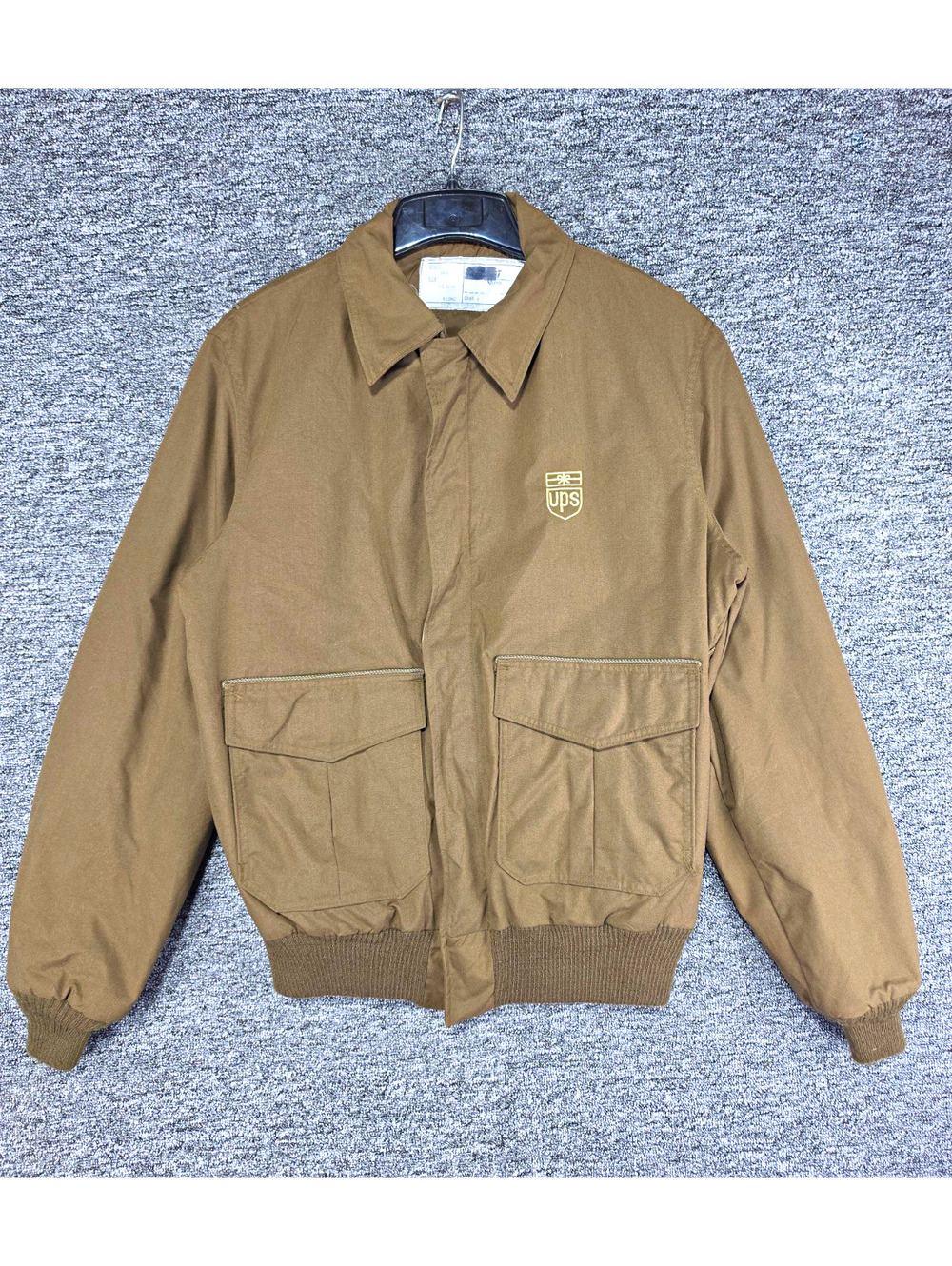 Vintage UPS Men’s LG 42-44 X Long Brown Nylon Delivery Uniform Jacket MPN 1839